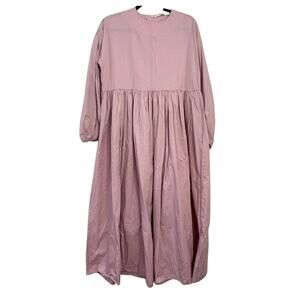 NWT Touche Pink Balloon Sleeve Maxi Dress Women’s EU 2 US M/L Textured Long